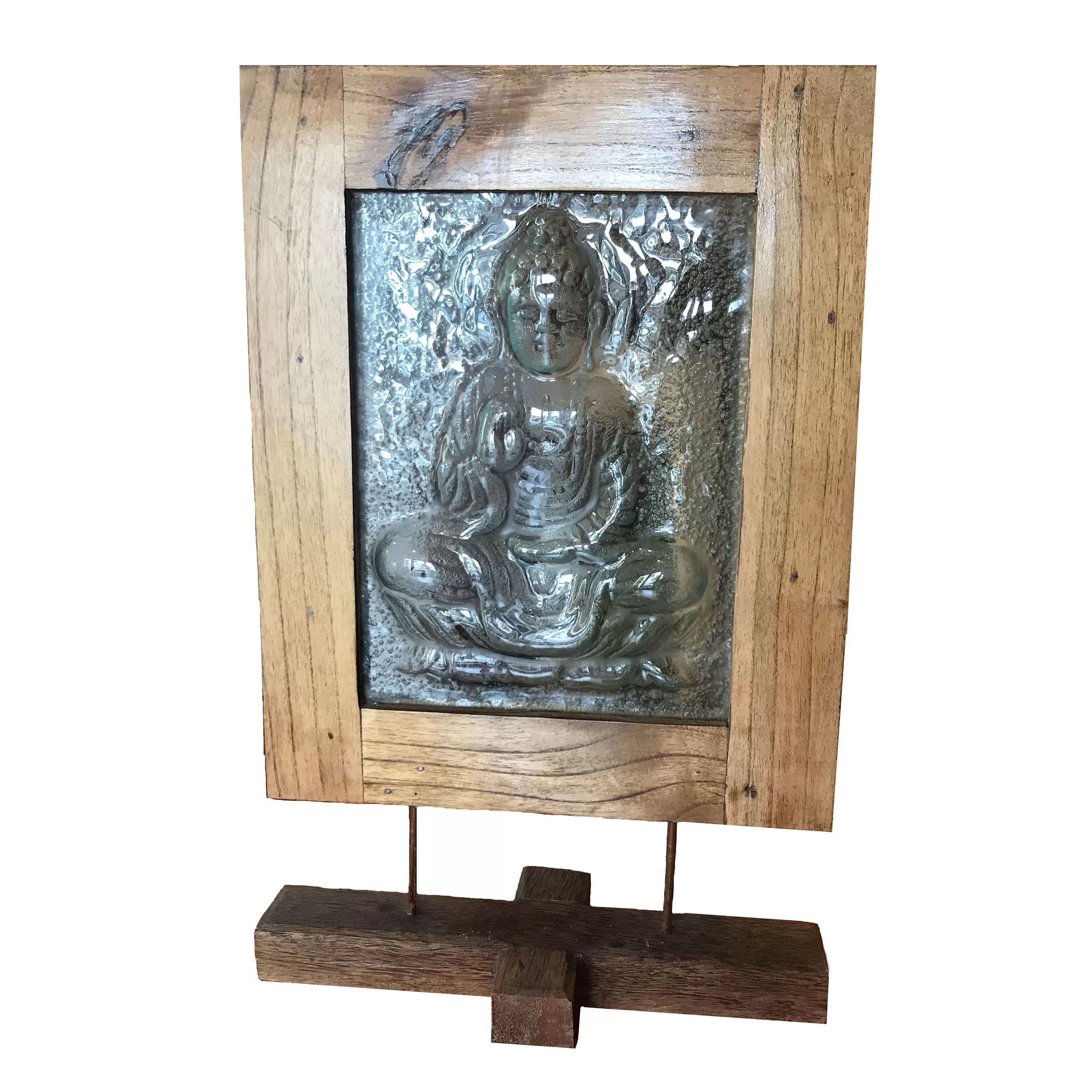Buddhakép üvegből fakeretben (44*70 cm)