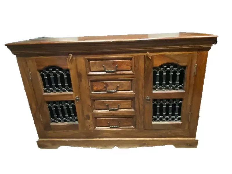 Rózsafa komód 4 fiókos (134x48x91 cm)