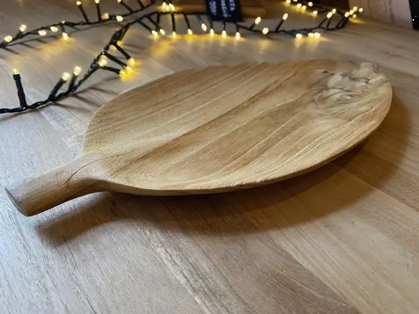 Rusztikus teak fa tál kör alakú