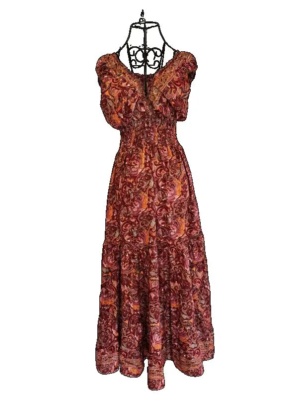 Valencia ruha hosszú bordó